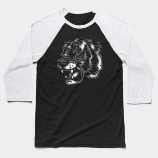 Tiger Tattoo B&W Baseball T-Shirt